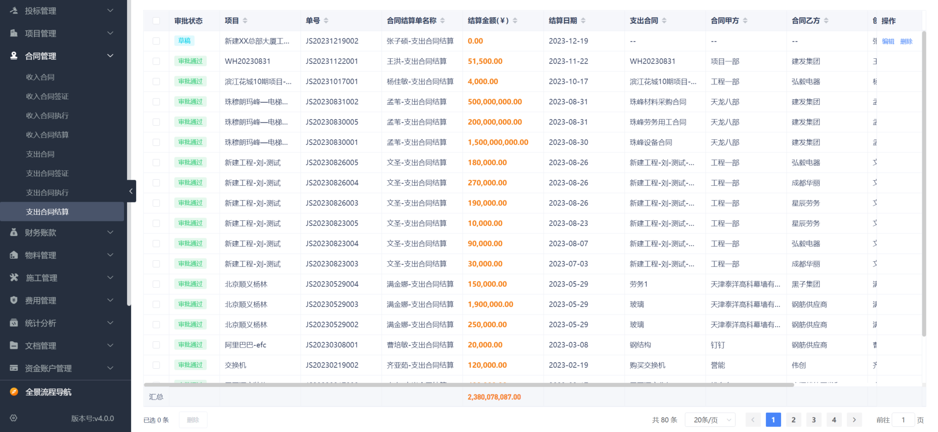 工程项目管理系统