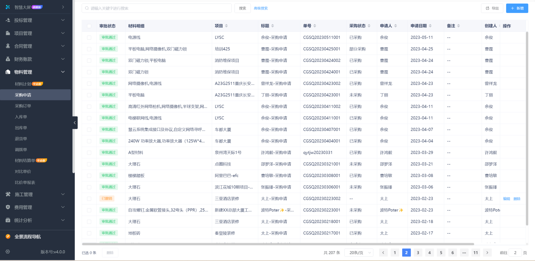 装饰工程项目现场管理软件